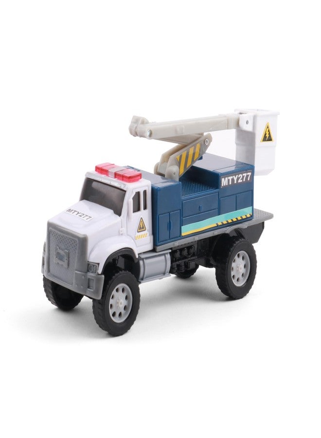 Mighty Fleet Toughest Minis 3 Pack, 5" Garbage Truck, Cherry Picker, Tow Truck Toy w/Lights & Sounds, Realistic Design & Batteries Included - Age 3+ - Image 5